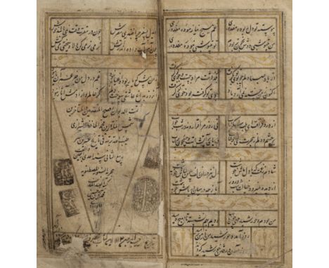 A Safavid Diwan of Hafez,Safavid Iran, signed and dated 1014AH/1605AD, Persian manuscript on paper, 271ff., with 13ll. of fin