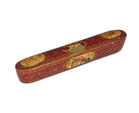 Property from an Important Private CollectionA lacquered papier-mache pencase (qalamdan)Qajar Iran, 19th centuryOf typical fo