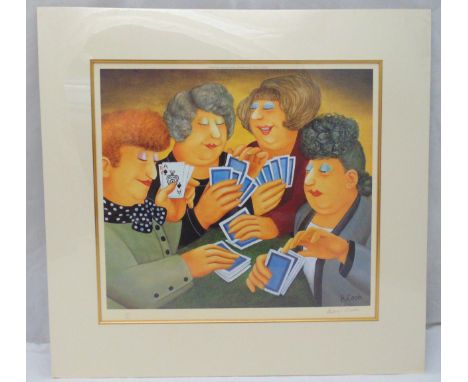 Beryl Cook limited edition polychromatic print titled A Full House to include COA, signed bottom right, 40.5 x 45.5cm