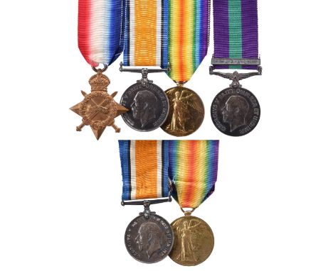 The East African theatre group of four medals to Captain Gordon Martin Ellis, 25th (Frontiersmen) Battalion Royal Fusiliers a