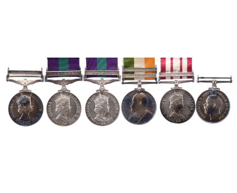 A small collection of campaign medals, comprising: King's South Africa, two dated clasps (3149 PTE. H. EADES. YORK: &amp; LAN