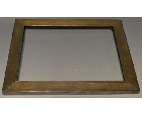 A 20th century silver photograph frame, engine turned decoration, London