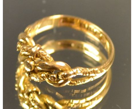 A Victorian 18ct gold rope twist ring 4.1g