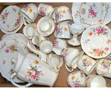 A Royal Crown Derby Posies table service including teapot, tea and coffee cups, saucers, jugs, vases etc 