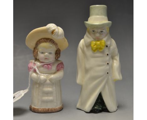 A Royal Worcester candle snuffer Budge; another Feathered Hat