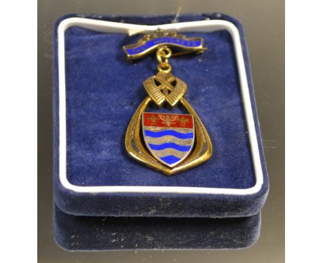 HM silver and enamel past mayoress Burton on Trent