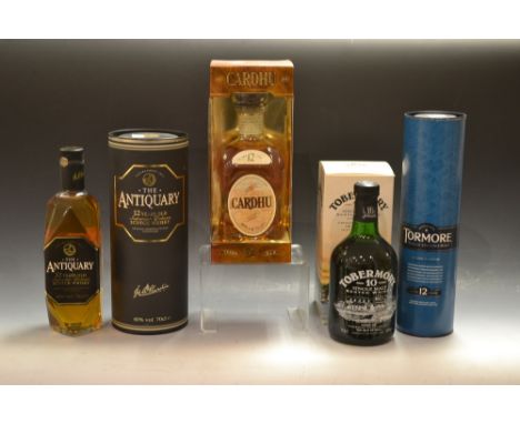 Cadhu Scotch Whisky, 12 years old, 40%, 75cl, boxed; others, Tobermory, Aged 10 years, 40%, 70cl, boxed; Tormore, Aged 12 yea
