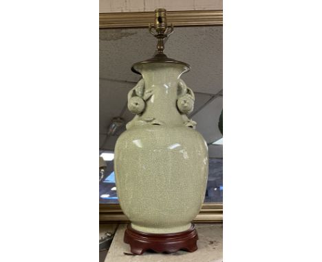 ORIENTAL CRACKLE GLAZE LAMP 64CMS (H) APPROX