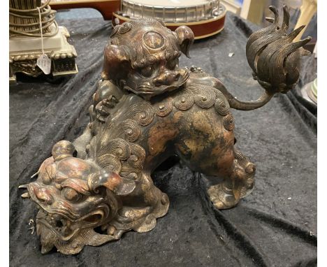 BRONZE CHINESE FOO DOG CENSER