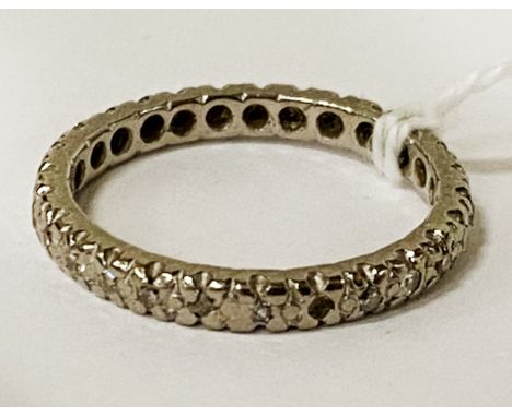 LADIES DIAMOND RING - APPROX 3.4 GRAMS -SIZE M
