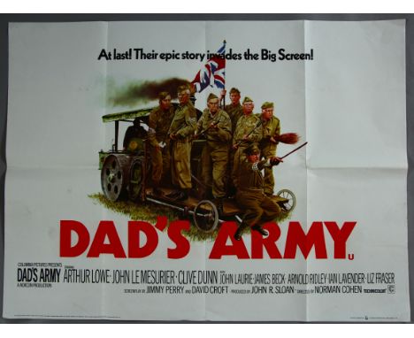 "Dads Army" 1971 UK Steam roller style Quad film poster 30 x 40 inch in excellent folded condition.