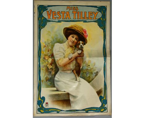Miss Vesta Tilley poster printed by Stafford & Co Ltd Netherfield near Nottingham design no. 4266 from a photo by Foulsham & 