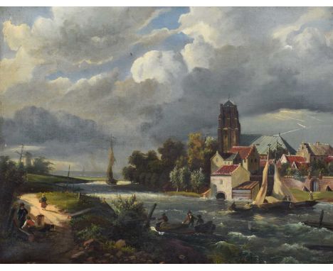 Unsigned, oil on canvas.52cm x 67.5cm (20.5in x 26.5in)Condition report: The painting is in fair, restored condition. The pai