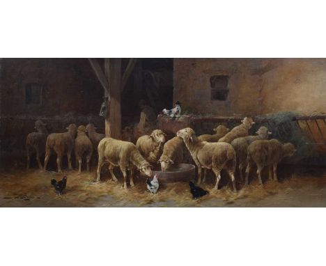 Signed, oil on canvas.44cm x 95.5cm (17.25in x 37.75in)Condition report: The painting is in good, restored condition. The pai