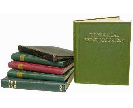 British Commonwealth stamp collection in six old albums, both mint and used includes New Ideal album with many useful items.