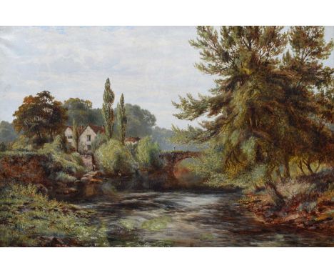 Signed and dated 1877, oil on canvas.59.5cm x 90cm (23.5in x 35.5in)Condition report: The painting is in good, restored condi