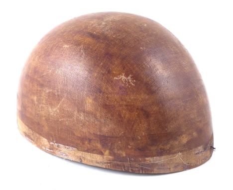 Point to point helmet late 19th early 20th century, worn by J.S Nield, size 6 5/8