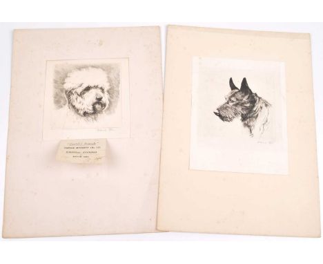 Five assorted prints to include David Gee, 20th century, two dog portraits from "Faithful Friends", both signed in pencil in 