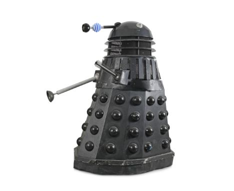 Doctor Who: An exhibition and screen-used Dalek,circa 2013,built by Mark Barton Hill principally comprising of wooden constru