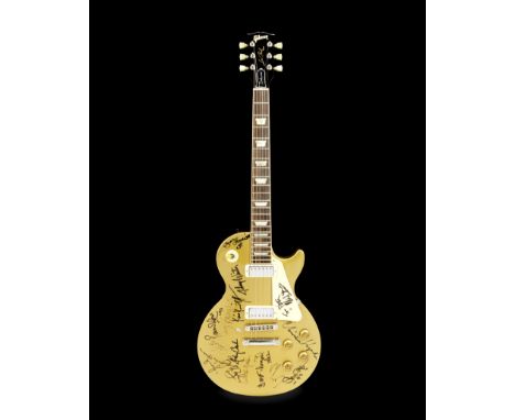 Bob Dylan/George Harrison and Others: An Important Multi-Signed Les Paul Gold Top 'HALL OF FAME' DELUX EDITION Guitar Signed 