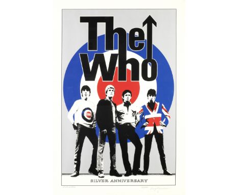 The Who: A Limited Edition souvenir print for The Who's Silver Anniversary,1989,edition no.110 of 150, artwork by Gary Grimsh