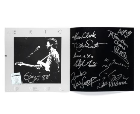 Eric Clapton: A signed 25th Anniversary programme,1988,signed on the back page Eric Clapton 88 in silver pen and on the insid