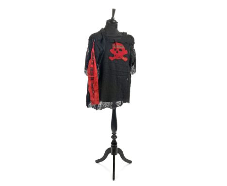 Vivienne Westwood &amp; Malcolm McLaren: A rare mohair sweater,1977,black, front embroidered with red skull-and-crossbones wi