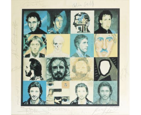 The Who / Peter Blake (British, b.1932): Face Dances,1981,no.54 of 300, lithographic print depicting the front cover of the n