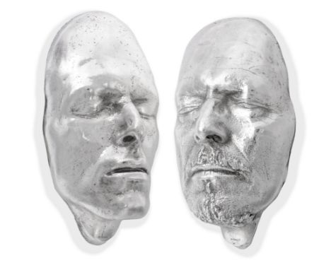David Bowie (British, 1947-2016): Two Silver Shell and Resin Filled Lifemasks,1975 &amp; 1995,the Special Edition casts after