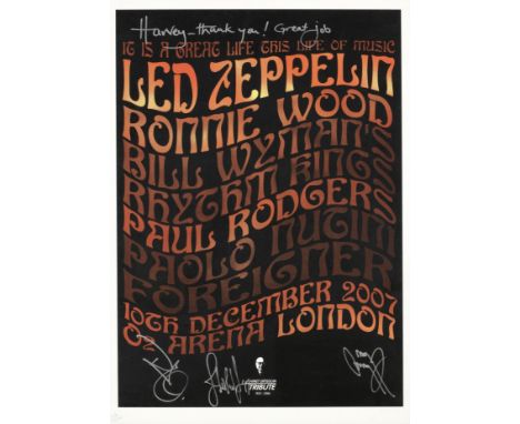 Led Zeppelin/And Others: A souvenir poster for the Ahmet Ertegun Tribute Concert,2007,the limited edition poster for It Is A 