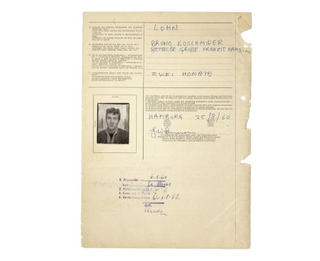 The Beatles/John Lennon: An Important Group Of early documents including John Lennon's Permits Relating To The Beatles' histo