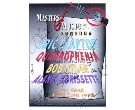 Various Artists: Two Multi-Signed Promotional posters for Masters Of Music, MasterCard and The Prince's Trust,29th June 1996,