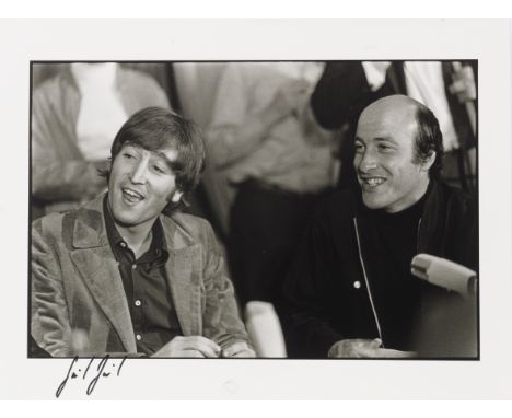 Günter Zint (German, b.1941): John Lennon and Richard Lester, Hamburg,1966, printed later,a silver gelatin black and white pr