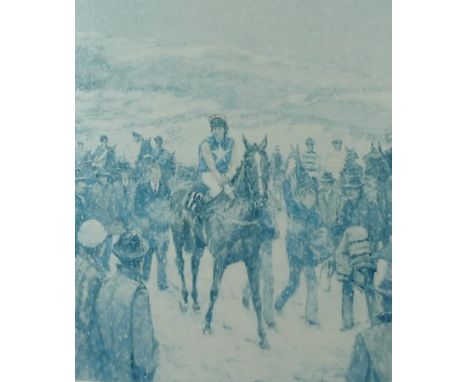 Klaus Phillip: 'Cheltenham's Winter Scene', a limited edition print 304 / 750, signed lower right, 48 by 36cm, together with 