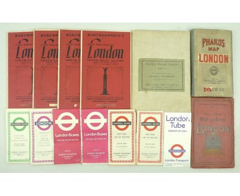 A quantity of London maps, including Thames Wharf Charts, Vauxhall to Barking, published by Imray, Laurie et al, Pharos Map o