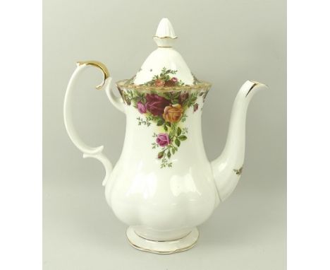 A Royal Albert porcelain part dinner, tea and coffee service decorated in the 'Old Country Roses' pattern, some seconds, comp