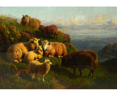 William R. C. Watson (1866-1921), On the cliffs of Mounts Bay, Cornwall, oil on canvas, signed and dated '02, 34cm x 44cm. Il