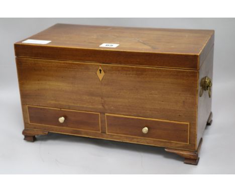 A George III mahogany tea caddy