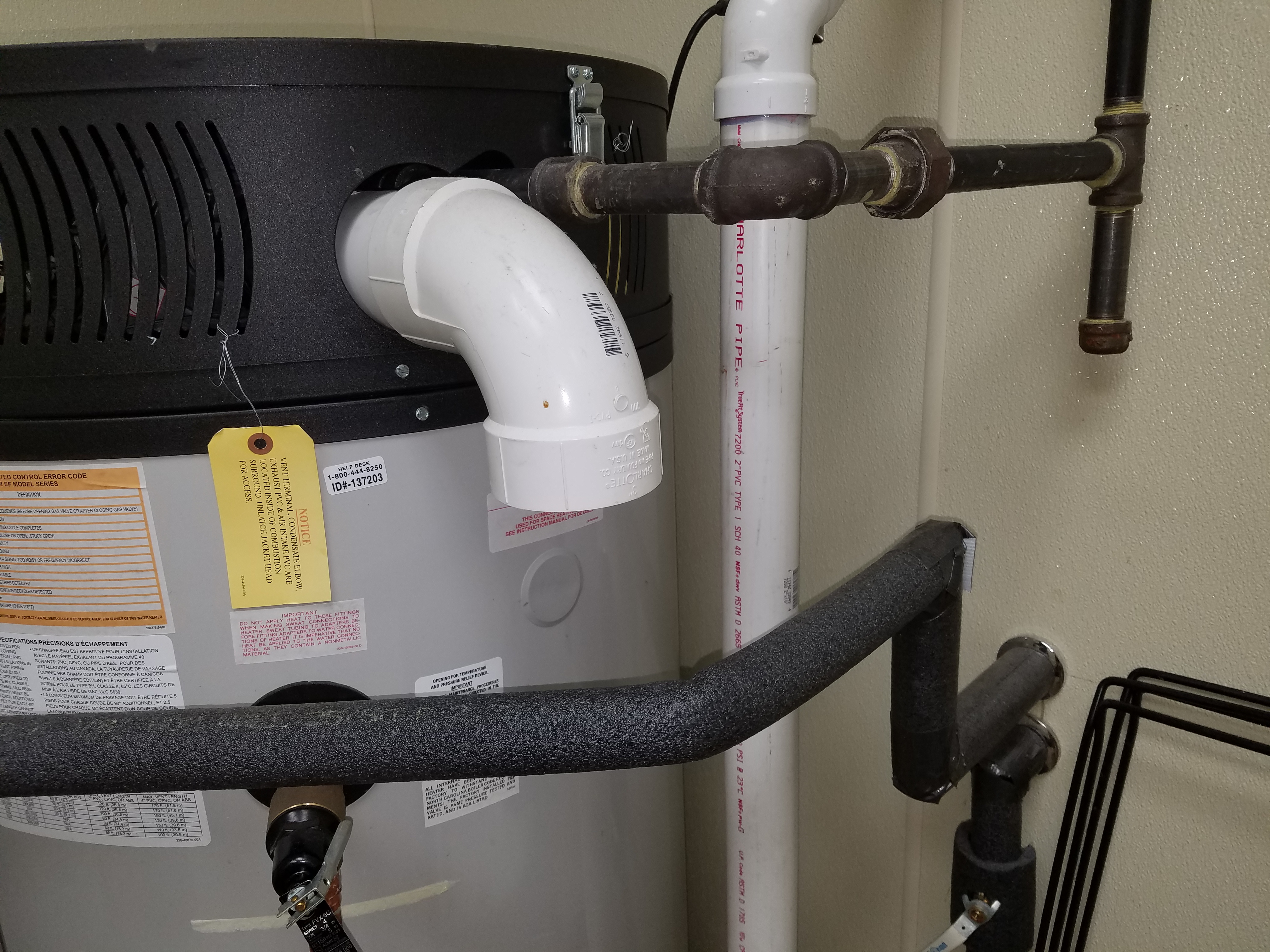 Bradford White EF Series hydro jet commercial hot water heater, gas