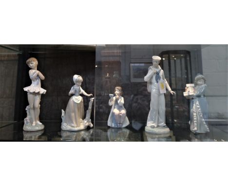 Five Nao figures including Sailor 29cm, and Ballerina 29cm, with boxes (5) 