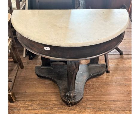 A marble topped console table. Early 20th century. 71cm x 90cm x 48cm 