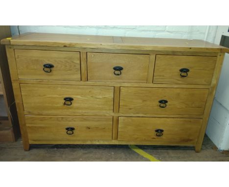 A 20th century sideboard light yellow oak. 76 x 130x 40cm 