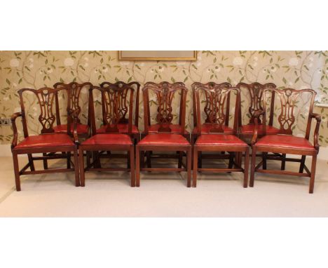 in the Chippendale style, with pierced splat, square supports and box stretcher.*Property of the late Roderic Bullough, Vouzi