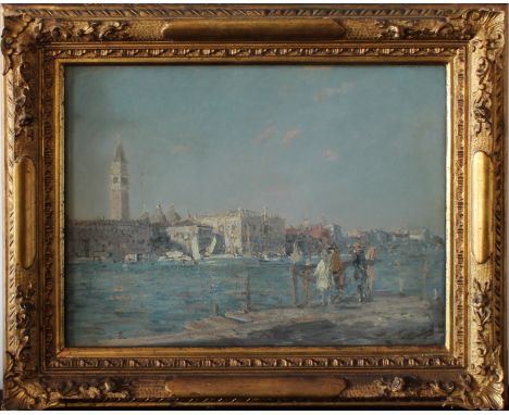 'Bacino San Marco, Venice', oil on panel, signed lower right, 14¼ x 19¼ inches (36cm x 49cm)*Provenance: The Fine Art Society