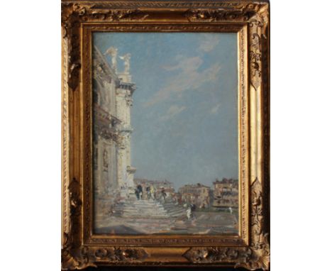 'Clear Light on the Salute, Venice', oil on panel, signed lower right, 19¼ x 14¼ inches (49cm x 36cm)*Provenance: The Fine Ar