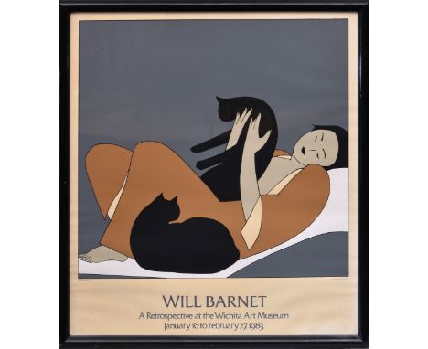 'Woman and Cats', 1983 unsigned Serigraph, poster Originals Ltd #331, 30 x 33in. (76.2 x 83.8cm.), framed and glazed.* A 1983