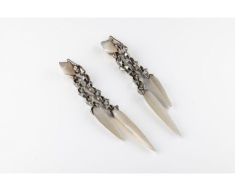 Stephen Webster, silver and semi-precious gemstone drop earrings