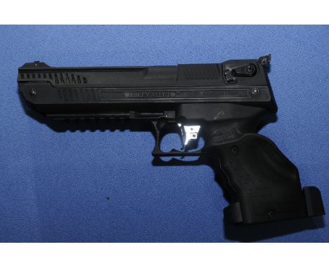 Cased Webley Alecto .177 air pistol TR800410W00892 in fitted case with user manual etc
