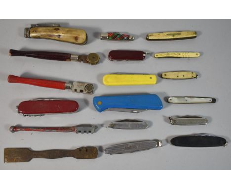 A Collection of Various Vintage Penknives, Glass Cutters Pruning Knife (AF) etc 