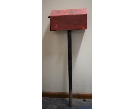A Vintage American Style Metal Post Box on Stand 